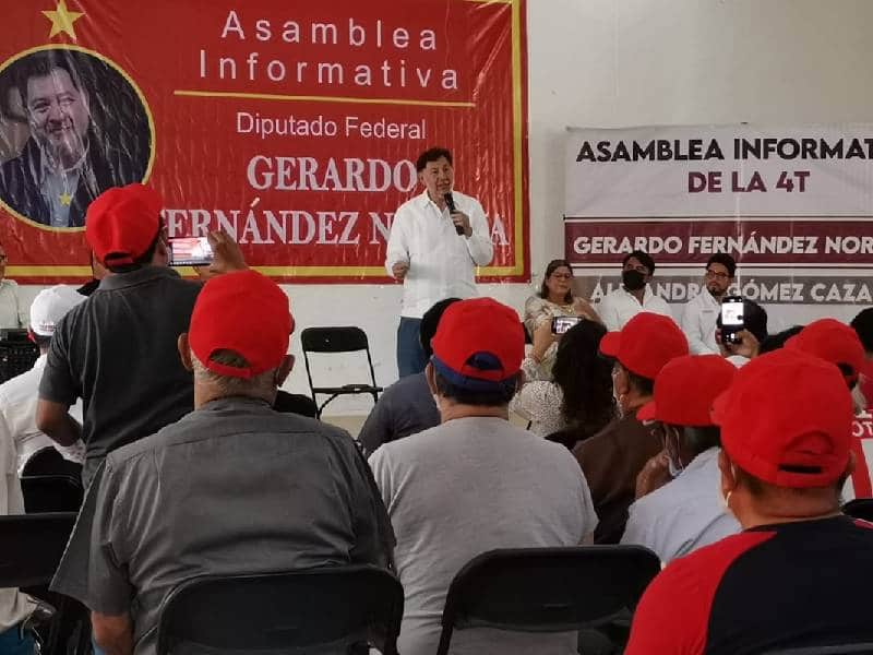Se fortalece alianza entre el PT y Morena en visita de Noroña a Campeche