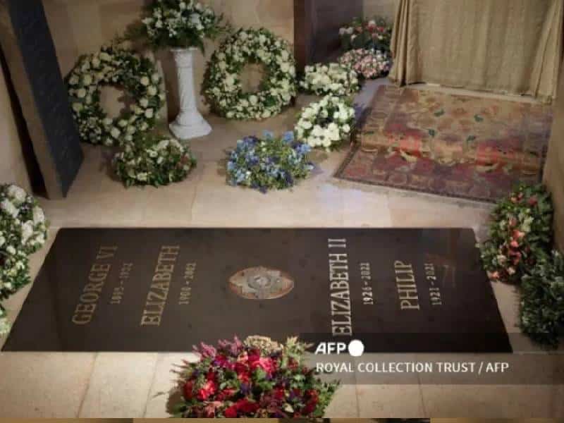 Esta es la lápida de la reina Isabel II