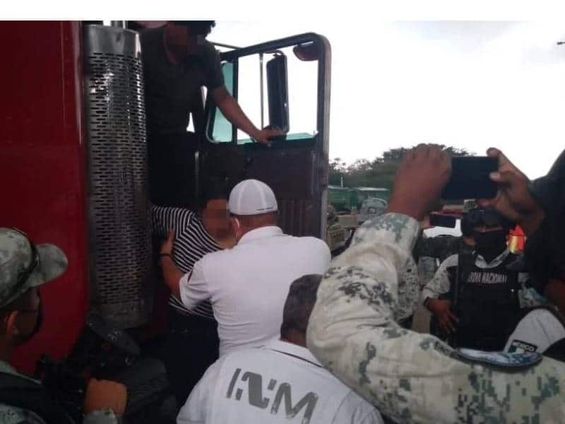 Migrantes rescatados en Campeche
