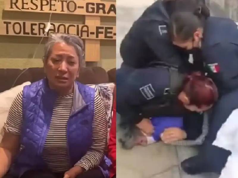 mujer sometida por policías pide justicia