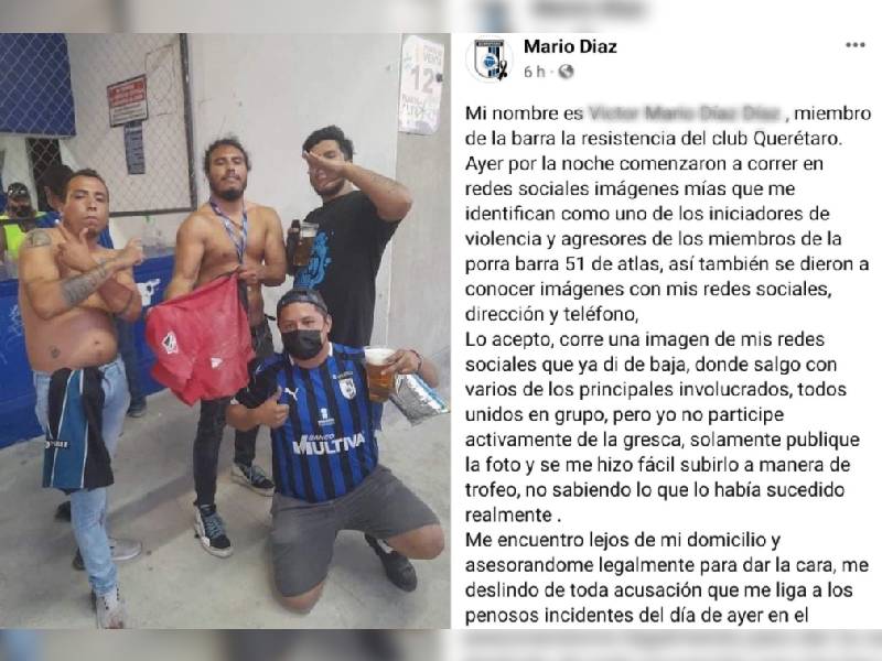«A la mafia del futbol mexicano no le conviene que se sepa la verdad»: barrista de Querétaro