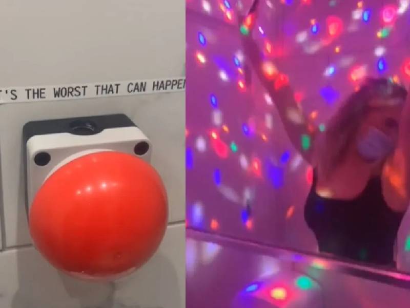 TikTok: Mujer presiona un curioso botón en el baño… el resultado es viral