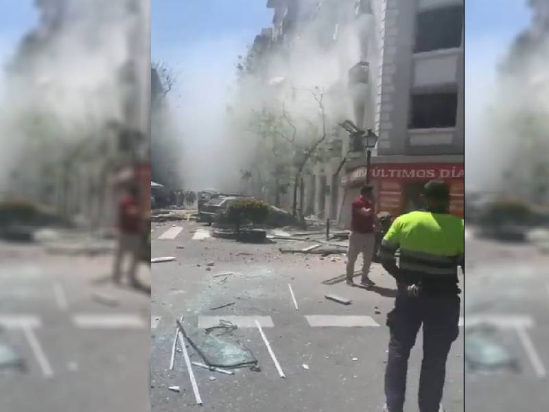 Videos_ Se registra explosión en Salamanca Madrid, España; hay 17 heridos