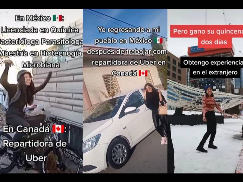 Con maestría, mexicana revela su sueldo como repartidora en Canadá