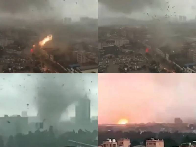 VIDEO: ¡Impactante! Tornado arrasa con todo a su paso al sur de China