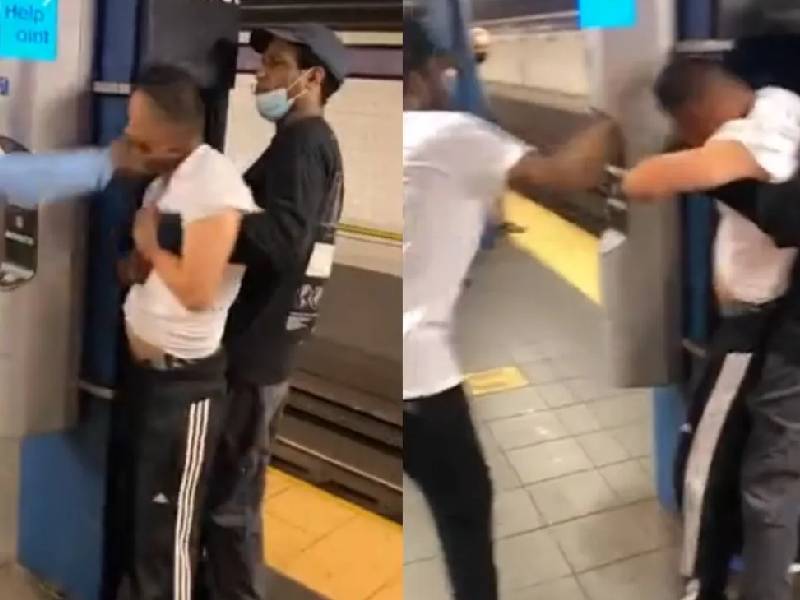VIDEO_ Golpean a un sujeto en el Metro de Nueva York por presunto acoso