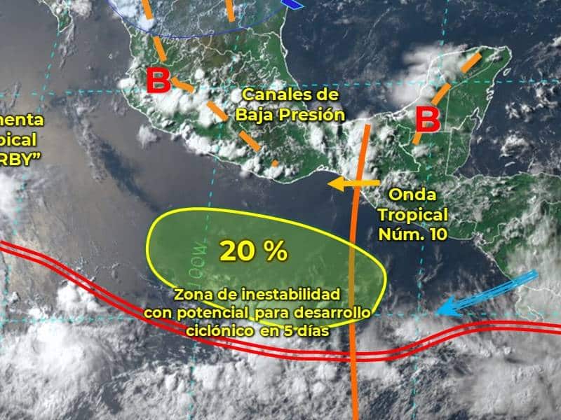 Onda tropical traerá lluvias en Campeche
