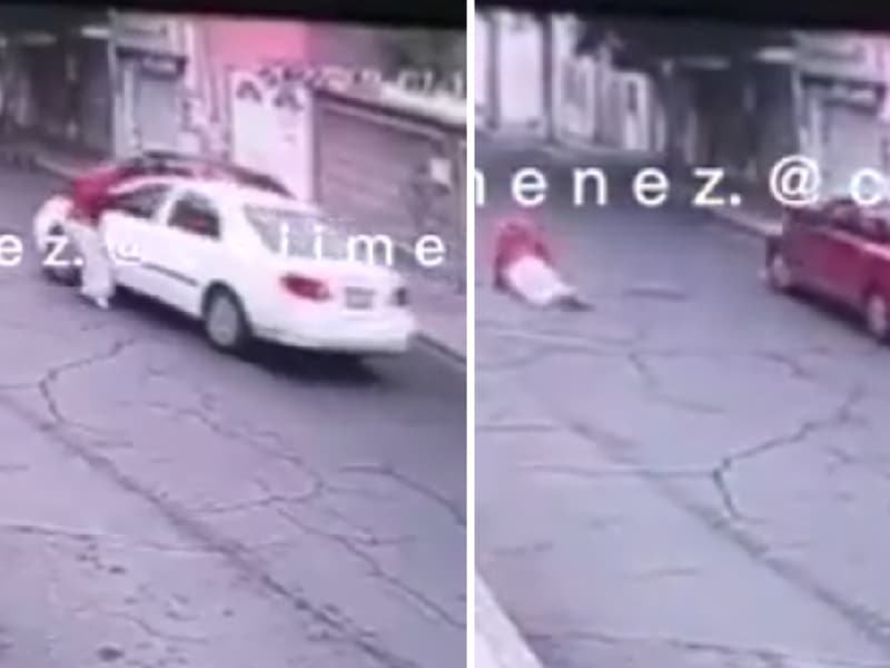 VIDEO: Conductora arrastra a mujer con su auto en escape tras choque