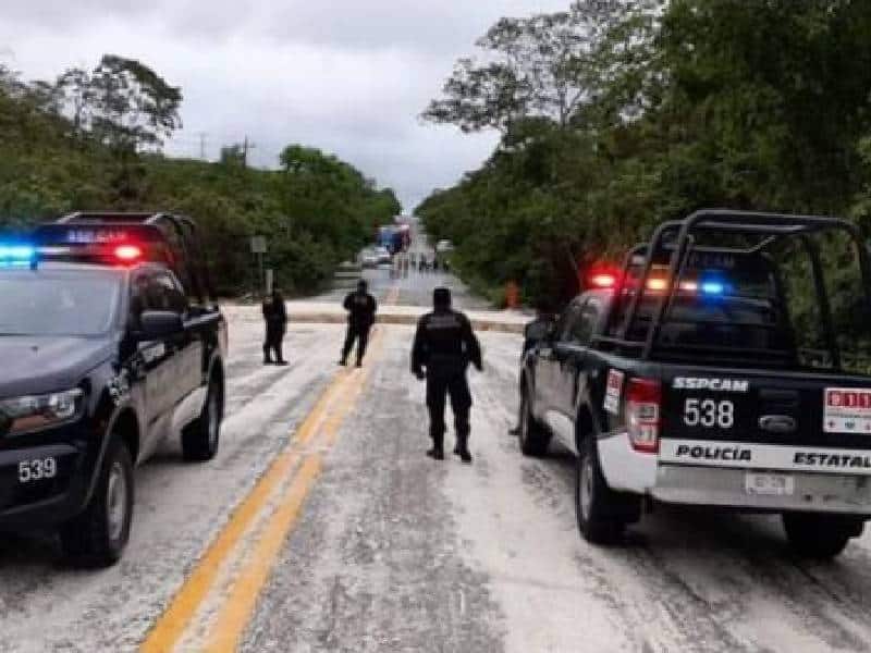Policías campechanos aplican retenes en Quintana Roo