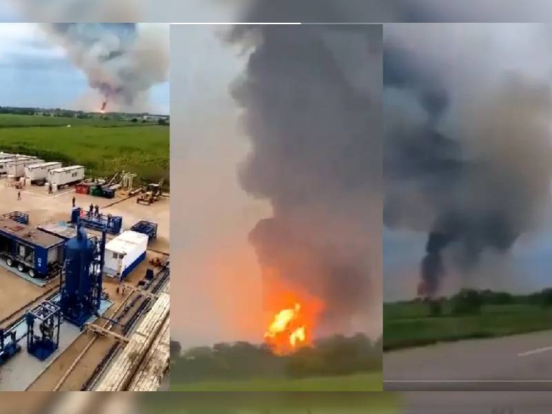 Más de 100 personas evacuadas y un muerto tras explosión en ducto de Pemex en Huimanguillo, Tabasco