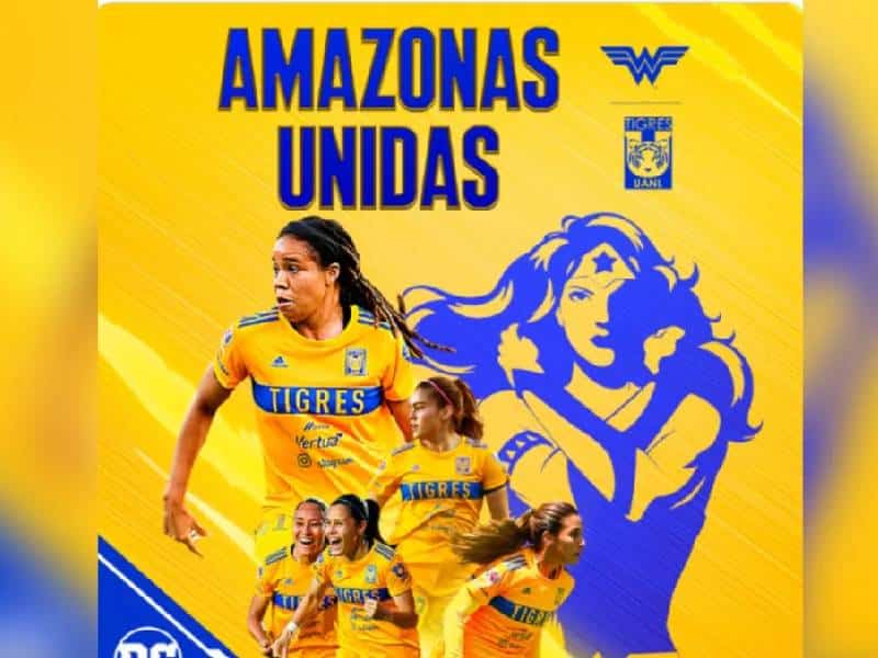 Tigres Femenil anuncia alianza con la superheroína “Wonder Woman”