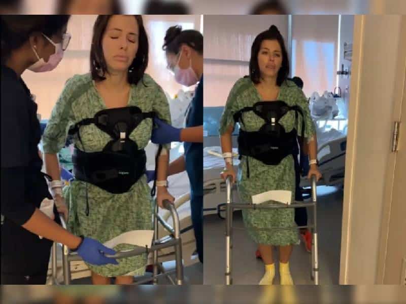 Video. Así va la recuperación de Adriana Chechick tras romperse la espalda en trampolín