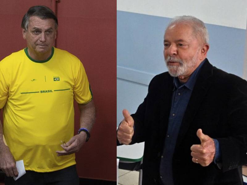 La última encuesta del Instituto Datafolha atribuye 36% de las intenciones de votos válidos a Bolsonaro frente a 50% para el expresidente Lula