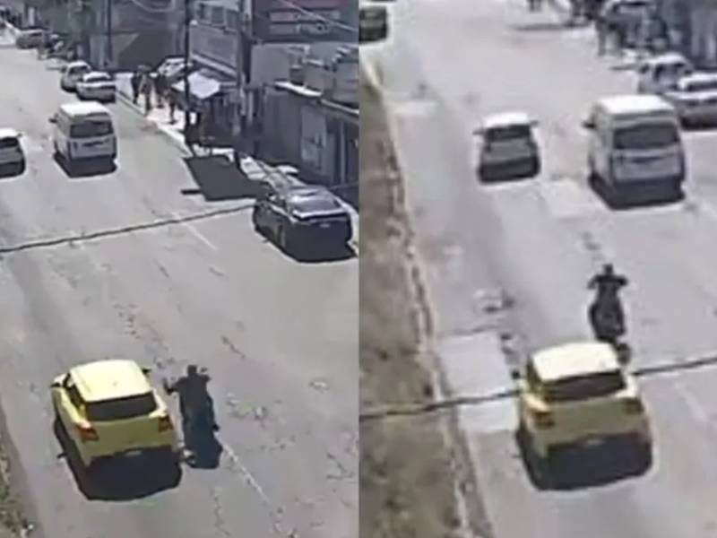 Captan en video pelea que provocó accidente en Avenida Central