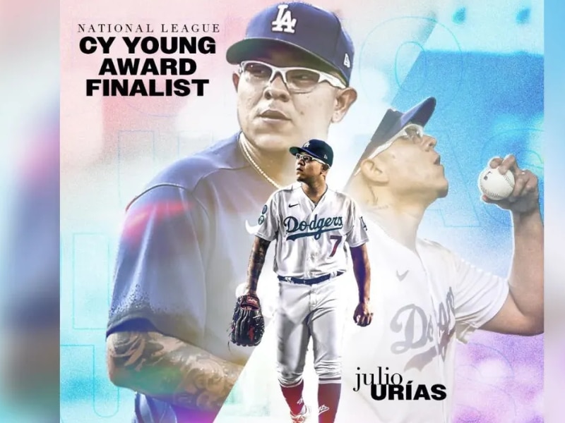 ¡Lo está logrando! Julio Urías está entre los finalistas al Cy Young