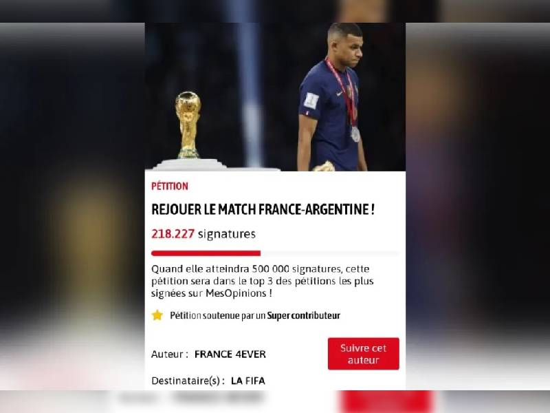 ¡No soportan! Franceses juntan firmas para repetir la Final de Qatar; argentinos responden