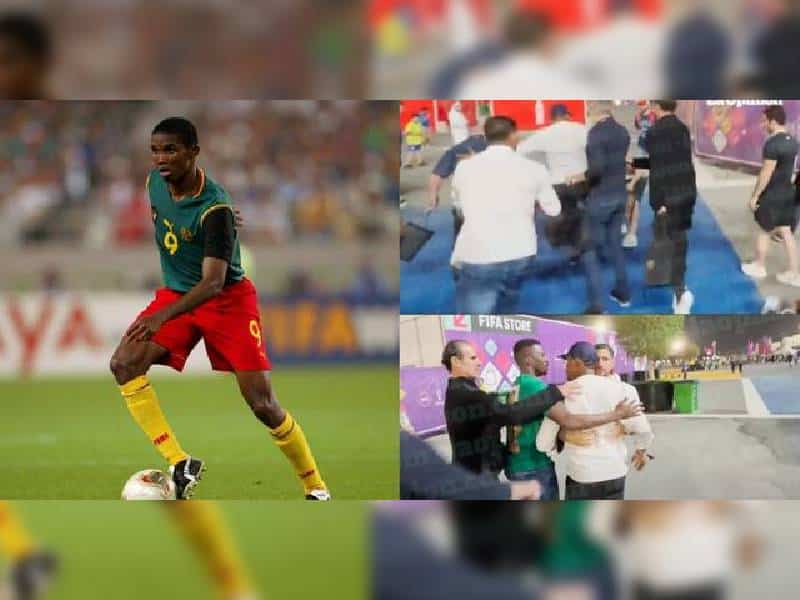 ¡Descontrol! Captan a Samuel Eto’o golpeando a reportero