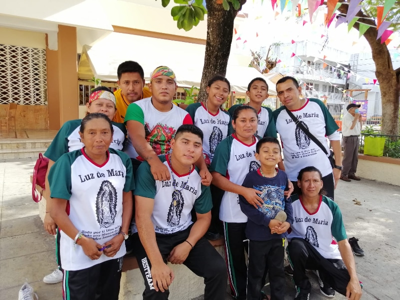 Antorchistas Campechanos agradecen favores en el santuario de Guadalupe