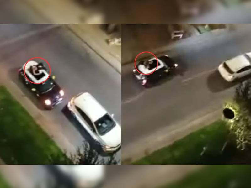 ¡De película! Mujer se sube al techo de su carro para impedir robo; termina herida