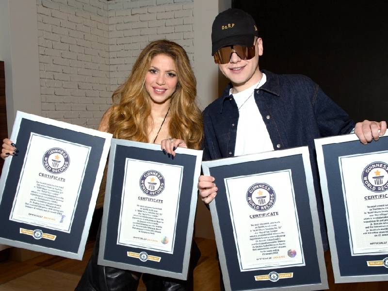 Shakira y Bizarrap obtienen cuatro Récord Guinness por su “Bzrp Music Sessions #53”