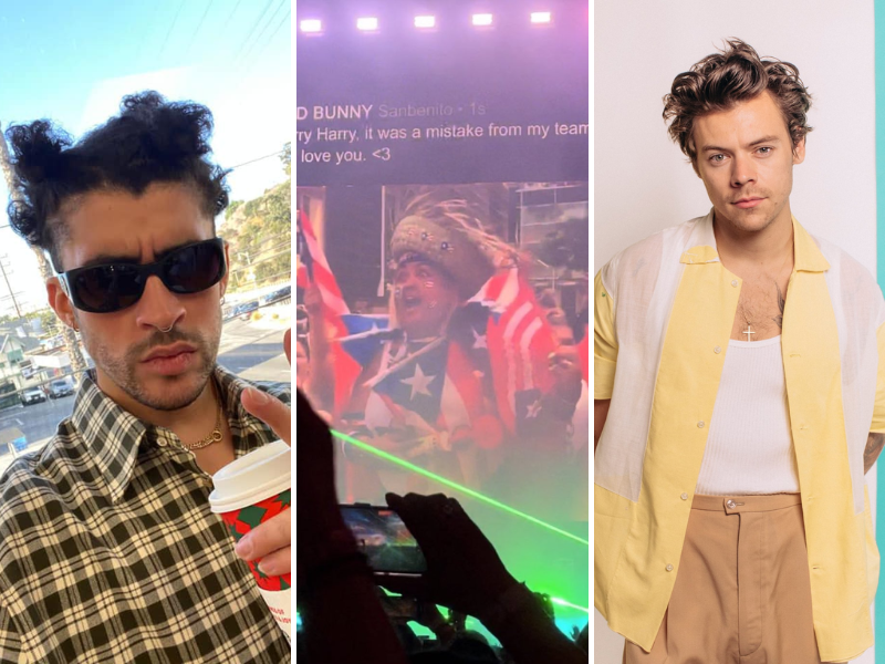 Bad Bunny se disculpa con Harry Styles en Coachella