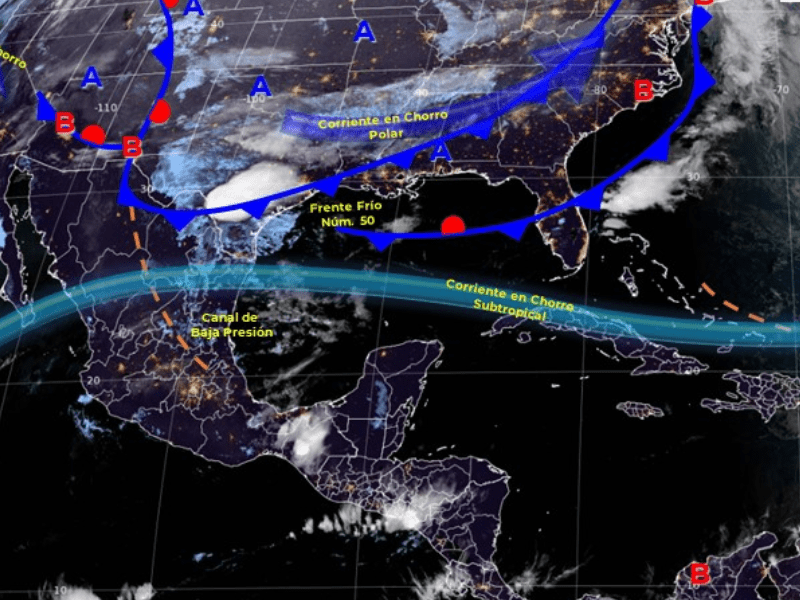 Clima peninsular se esperan lluvias para el sureste