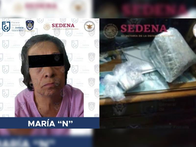 Abuelita es detenida por tener medio kilo de mariguana en Iztapalapa