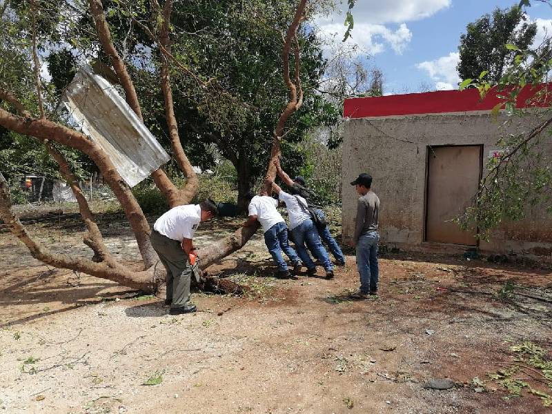 Por vientos y caída de granizo realizan inspecciones en Campeche