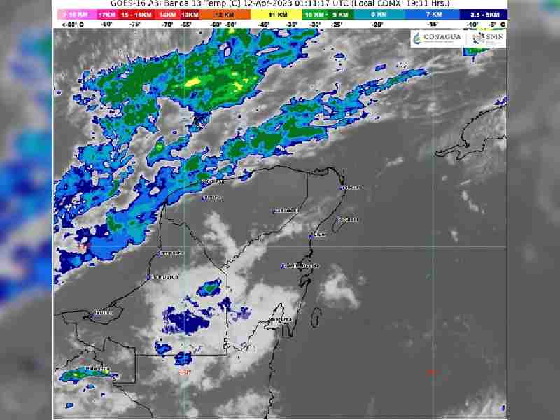 Se esperán lluvias aisladas en Campeche