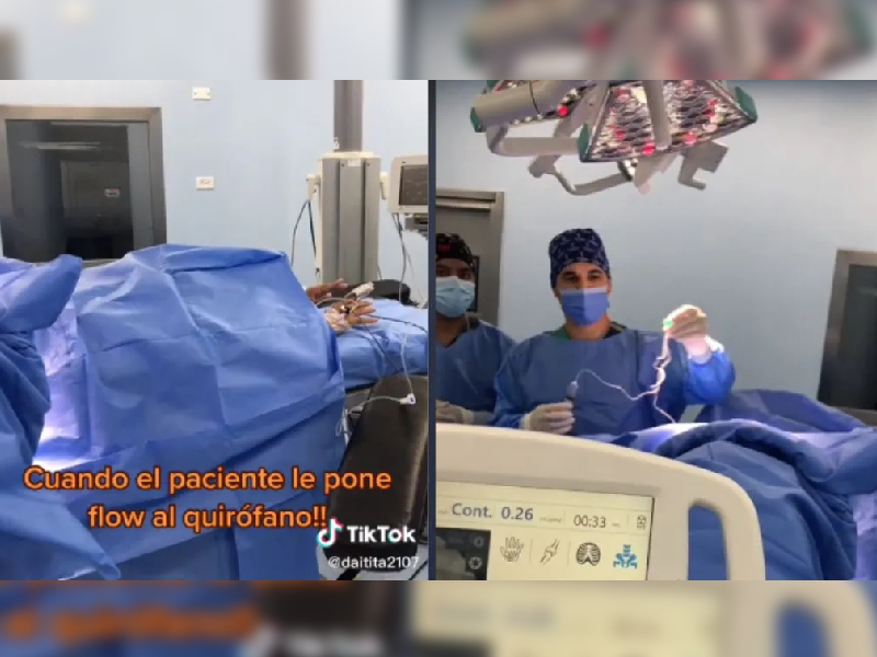 Paciente es viral por bailar reggaetón mientras es operado