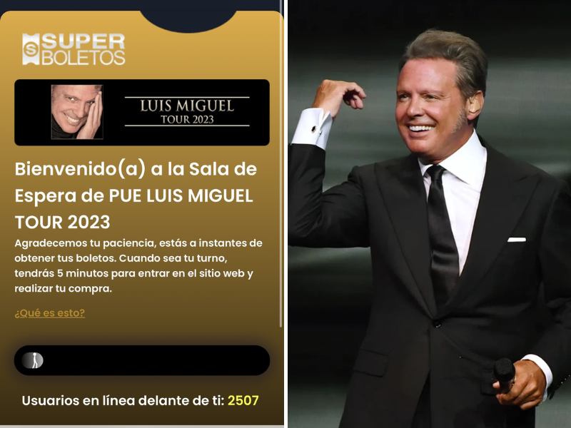 Luis Miguel página de Santander VIP registra caída en la preventa