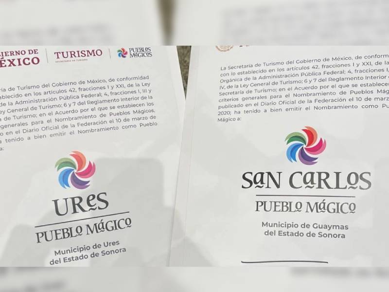 San Carlos y Ures son los nuevos Pueblos Mágicos de Sonora