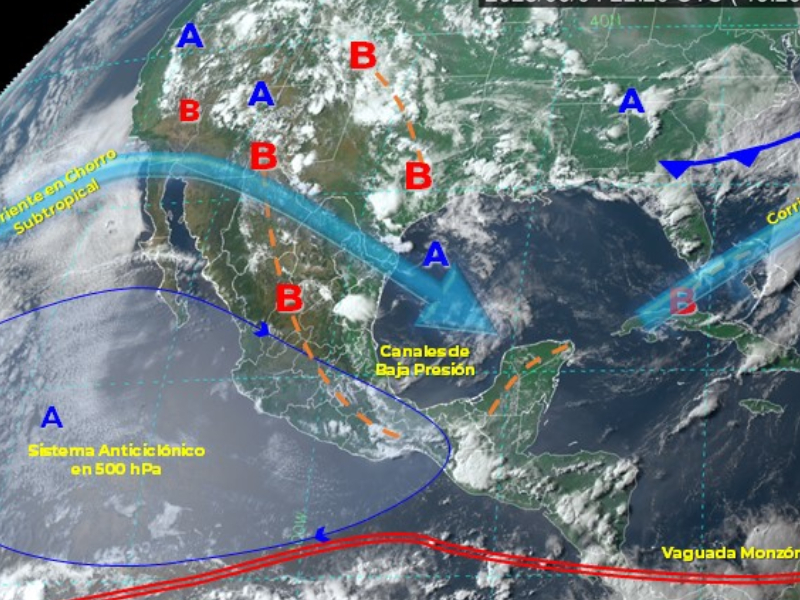 Se esperan lluvias por canal de baja presión 