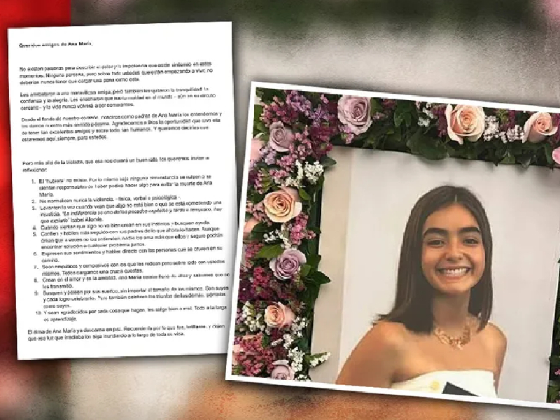 Madre de Ana María Serrano publica carta para amigos de la joven