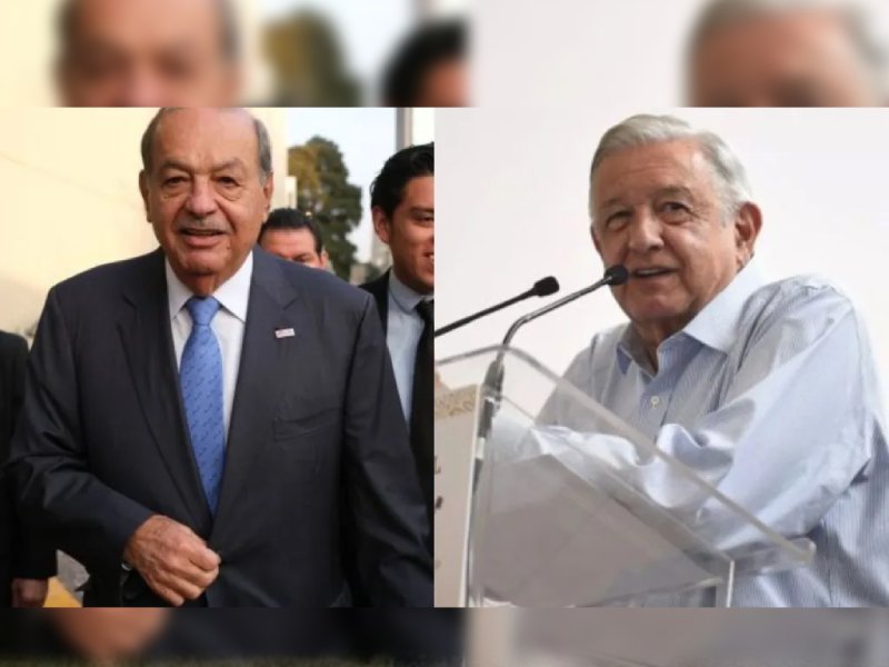 AMLO se reúne con Carlos Slim en Palacio Nacional