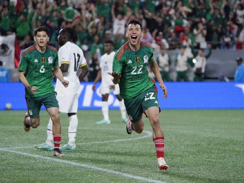 México vence 2-0 a Ghana en partido de preparación