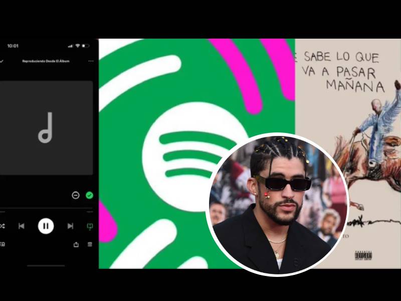 Reportan fallas en Spotify por estreno del nuevo disco de Bad Bunny