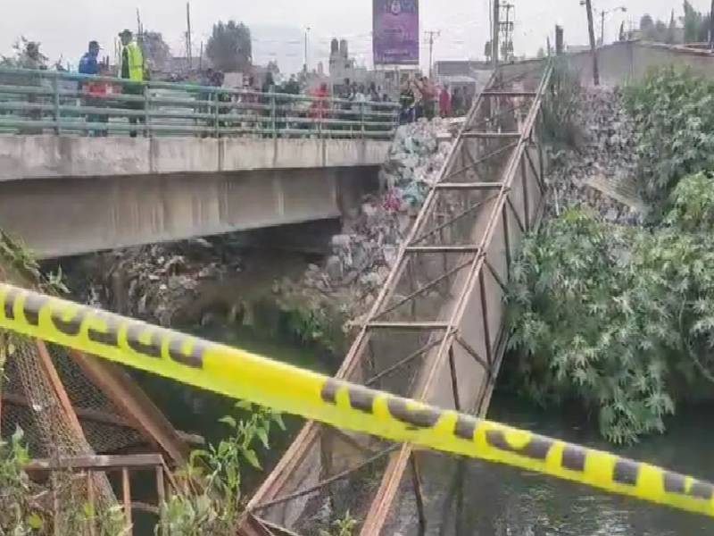 Reportaron que puente que se desplomó en Chimalhuacán estaba dañado