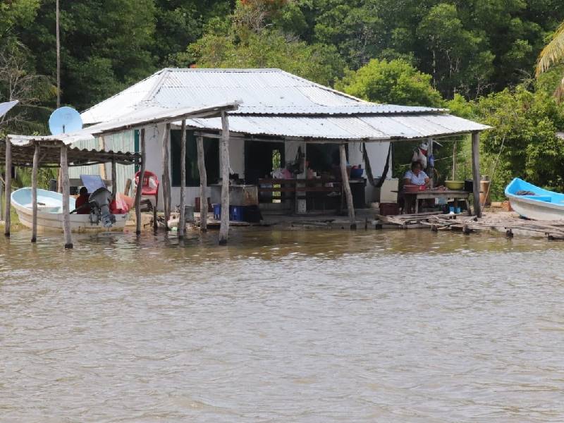 Peligran viviendas por desbordamiento del Río Palizada